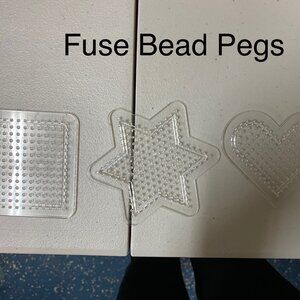 Beads Fuse Pegboards Kit Set Pearler Crafts Kids Melting Melty & Geometric Board